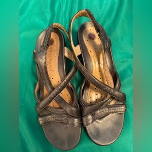 Clark Black Strappy Sandals